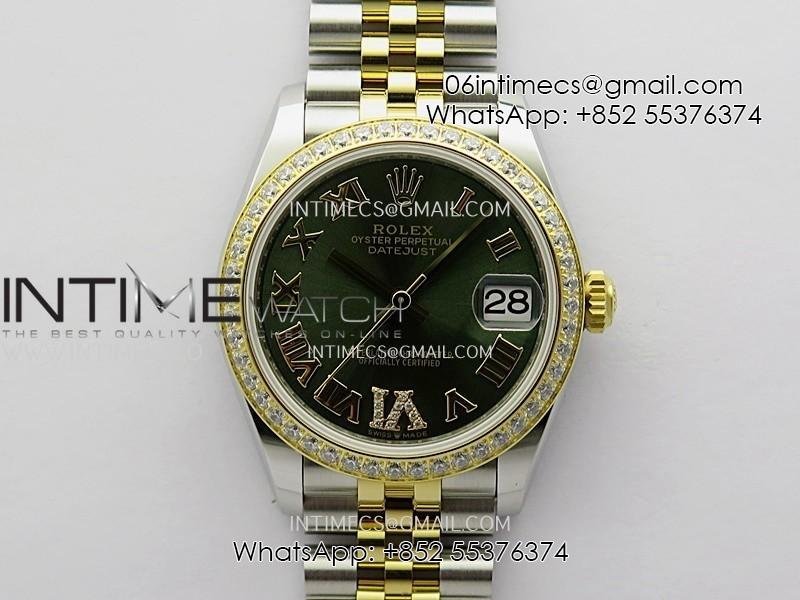 datejust-31mm-904l-ssyg-arf-best-edition-green-dial-roman-marker-on-904l-ssyg-jubilee-bracelet-eta2688.jpg DateJust 31mm 904L SS/YG AR+F Best Edition Green Dial Roman Marker On 904L SS/YG Jubilee Bracelet ETA2688 - Image 1