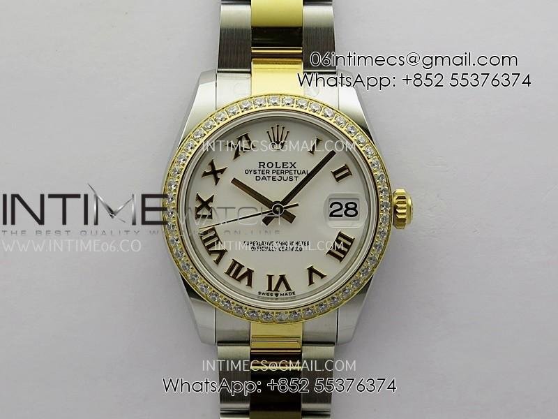 datejust-31mm-904l-ssyg-arf-best-edition-white-dial-roman-marker-on-904l-ssyg-oyster-bracelet-eta2688.jpg DateJust 31mm 904L SS/YG AR+F Best Edition White Dial Roman Marker On 904L SS/YG Oyster Bracelet ETA2688 - Image 1