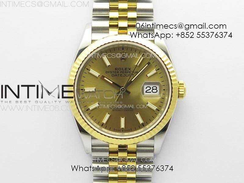 datejust-36-ss-116231-vsf-1-1-best-edition-904l-steel-gold-stick-dial-on-jubilee-bracelet-vs3235.jpg DateJust 36 904L SS/YG 126233 VSF 1:1 Best Edition Gold Stick Dial on Jubilee Bracelet VS3235 - Image 1