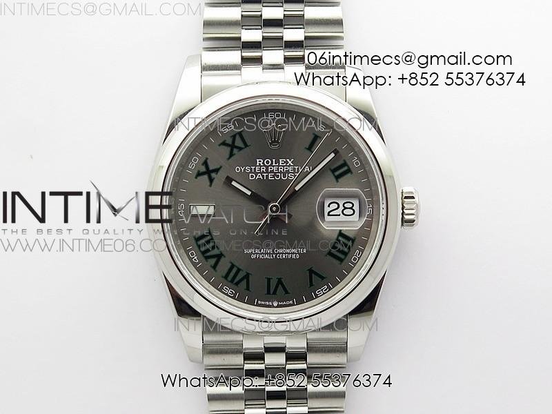 DateJust 36 SS 126200 BP 1:1 Best Edition Gray Dial on Jubilee Bracelet