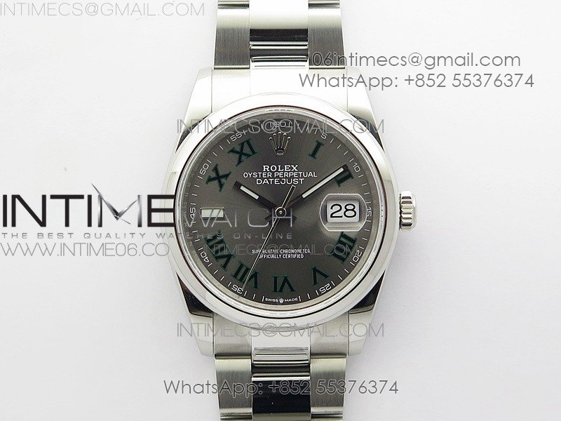 DateJust 36 SS 126200 BP 1:1 Best Edition Gray Dial on Oyster Bracelet