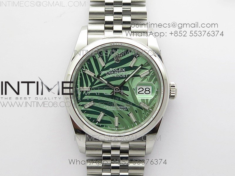 DateJust 36 SS 126200 BP 1:1 Best Edition New Green Dial on Jubilee Bracelet