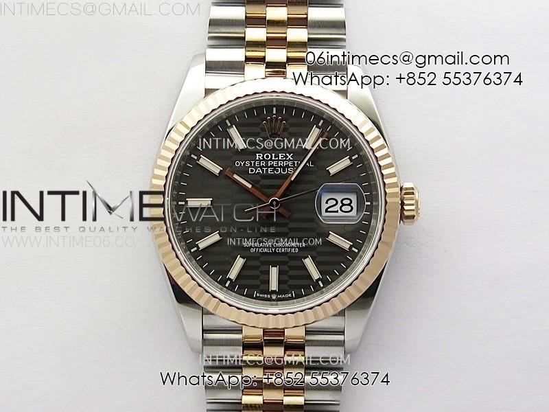 datejust-36-ss-126231-904l-ss-rg-vsf-1-1-best-edition-gray-fluted-dial-sticks-markers-on-jubilee-bracelet-vs3235.jpg DateJust 36 SS 126231 904L SS/RG VSF 1:1 Best Edition Gray Fluted Dial Sticks Markers on Jubilee Bracelet VS3235 - Image 1