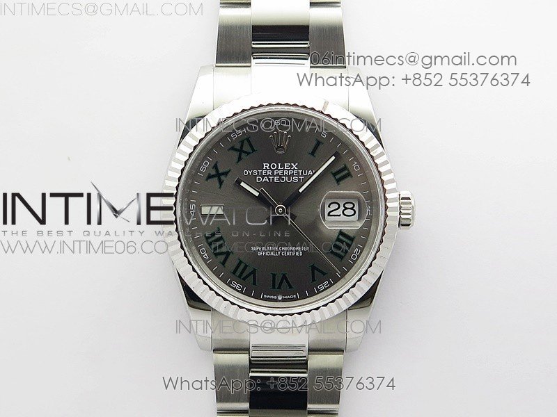 DateJust 36 SS 126234 BP 1:1 Best Edition Gray Dial on Oyster Bracelet