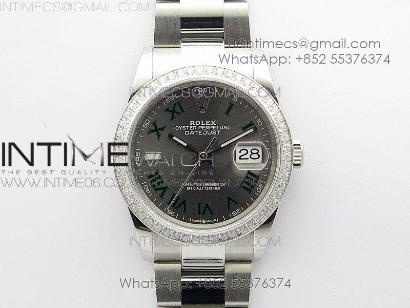 DateJust 36 SS 126234 BP 1:1 Best Edition Gray Dial on Oyster Bracelet