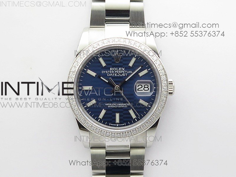 DateJust 36 SS 126234 BP 1:1 Best Edition New Blue Dial on Oyster Bracelet