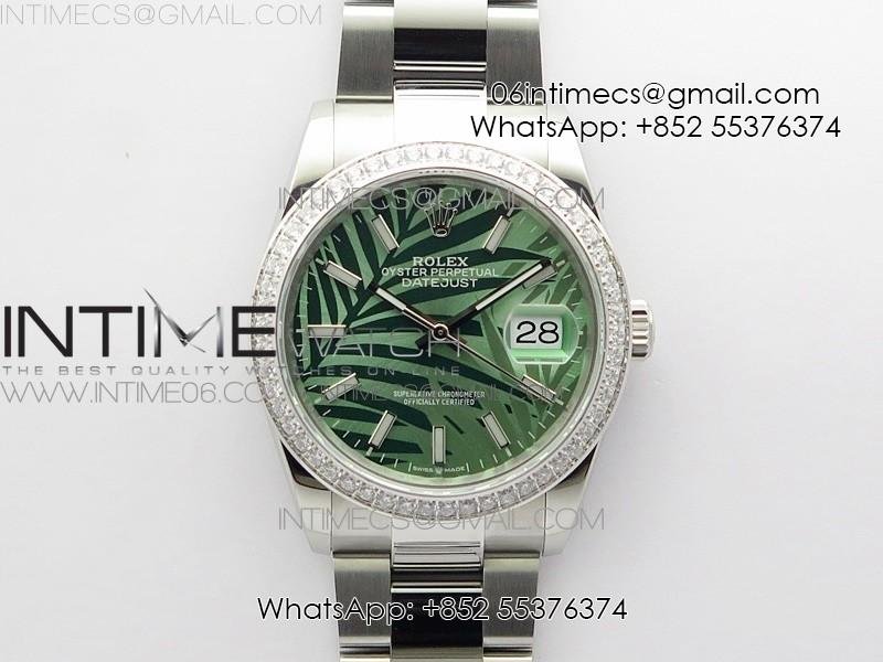 DateJust 36 SS 126234 BP 1:1 Best Edition New Green Dial on Oyster Bracelet