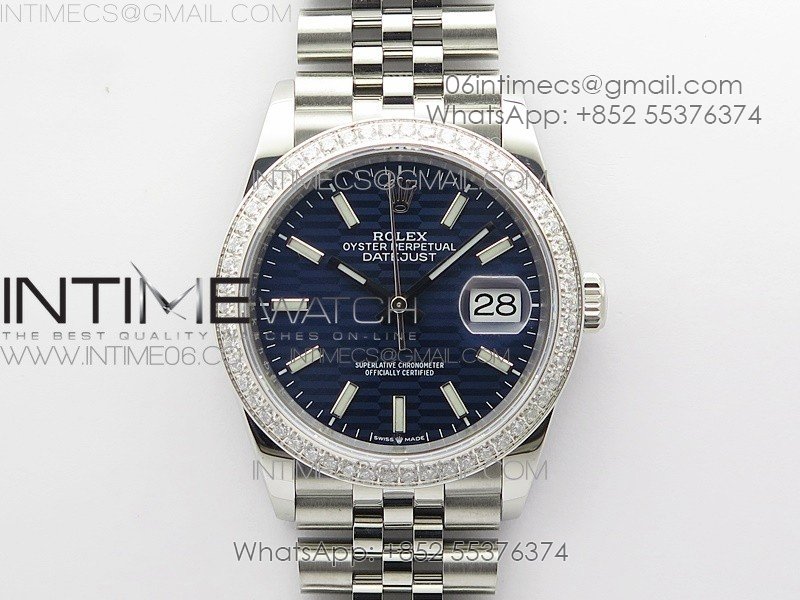 DateJust 36 SS 126284 BP 1:1 Best Edition New Blue Dial on Jubilee Bracelet