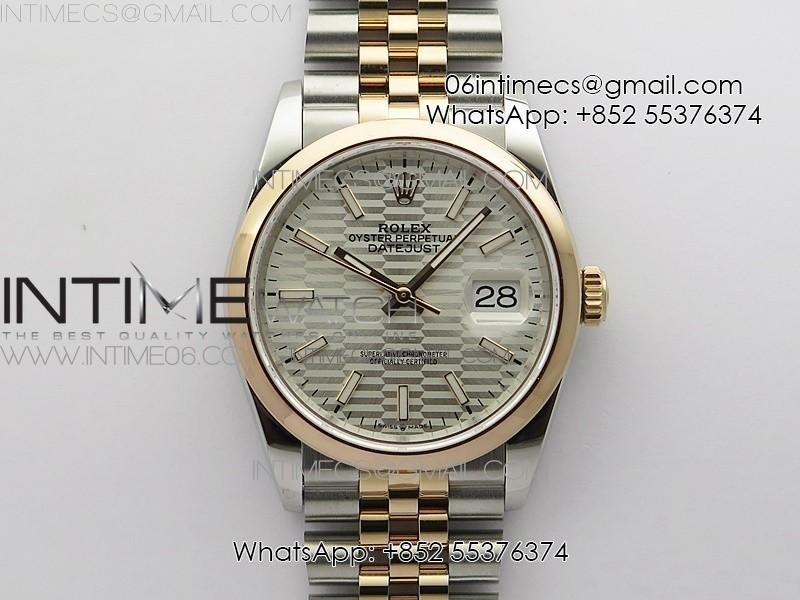 DateJust 36 SS/RG 126201 BP 1:1 Best Edition Silver Dial on Jubilee Bracelet
