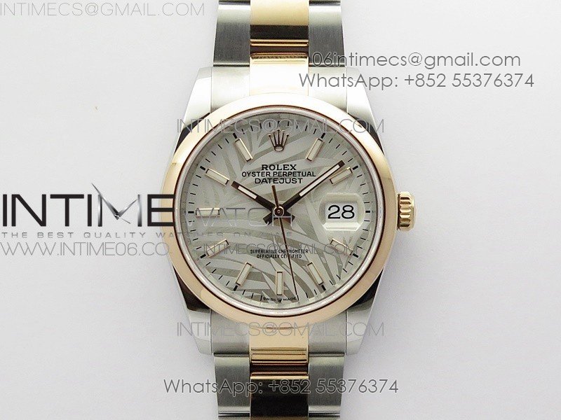 DateJust 36 SS/RG 126201 BP 1:1 Best Edition Silver/Gray Dial on Oyster Bracelet