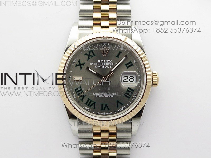 DateJust 36 SS/RG 126231 BP 1:1 Best Edition Gray Dial on Jubilee Bracelet