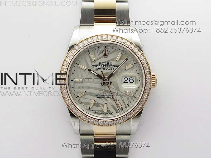 DateJust 36 SS/RG 126281 BP 1:1 Best Edition Silver/Gray Dial on Oyster Bracelet