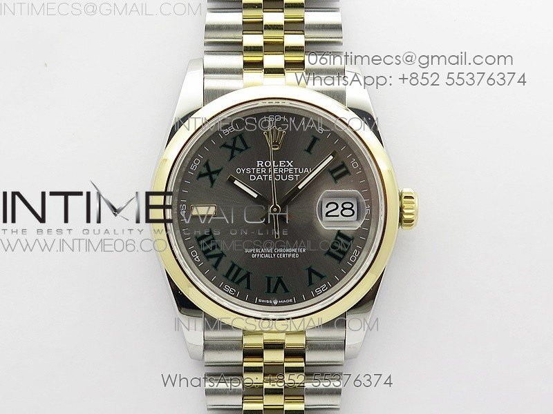 DateJust 36 SS/YG 126203 JDF 1:1 Best Edition Gray Dial on Jubilee Bracelet