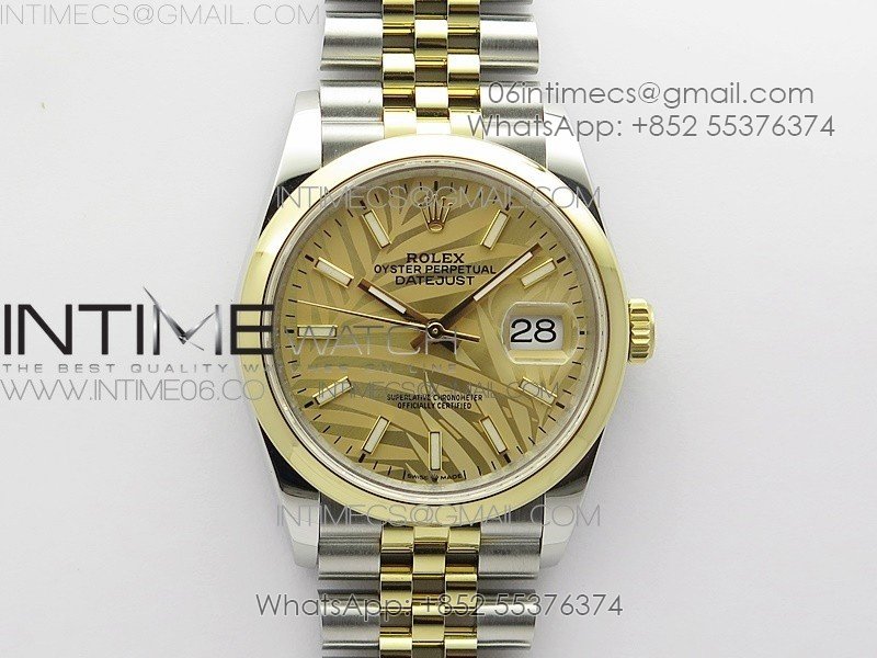 DateJust 36 SS/YG 126203 JDF 1:1 Best Edition New YG Style 2 Dial on Jubilee Bracelet