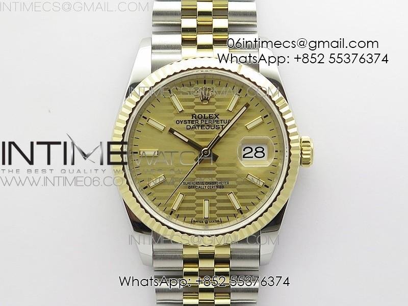 DateJust 36 SS/YG 126233 JDF 1:1 Best Edition New YG Dial on Jubilee Bracelet