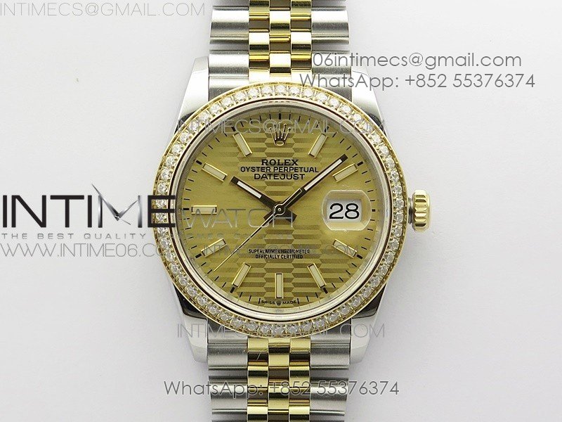 DateJust 36 SS/YG 126283 JDF 1:1 Best Edition New YG Style 2 Dial on Jubilee Bracelet