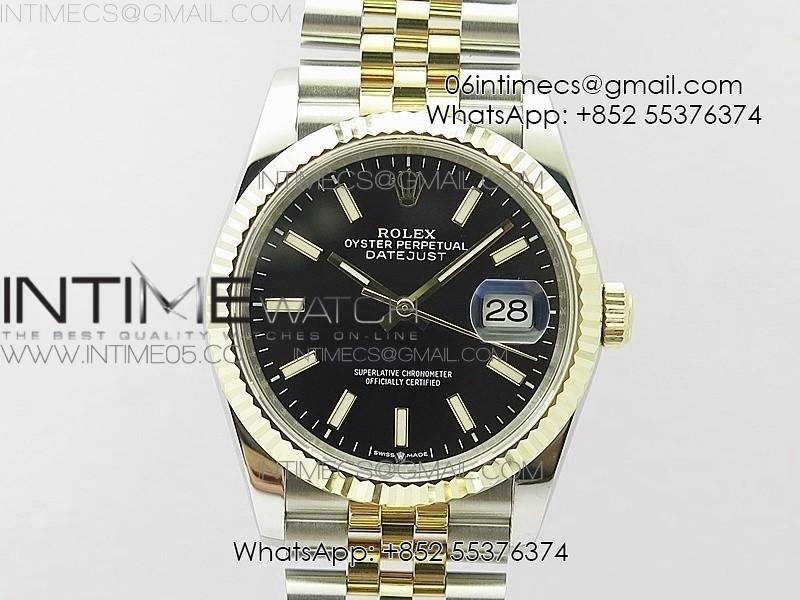 datejust-36mm-126234-bp-1-1-best-edition-904l-steel-yg-new-version-black-dial-on-jubilee-bracelet.jpg DateJust 36mm 126234 BP 1:1 Best Edition 904L Steel/YG New Version Black Dial on Jubilee Bracelet - Image 1
