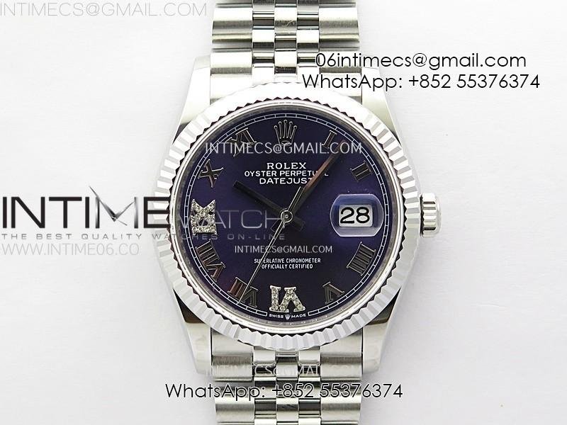 datejust-36mm-126234-ss-apsf-1-1-best-edition-aubergine-purple-diamond-roman-markers-on-ss-jubilee-bracelet-sa3235.jpg DateJust 36MM 126234 SS APSF 1:1 Best Edition Aubergine Purple Diamond Roman Markers on SS Jubilee Bracelet SA3235 - Image 1