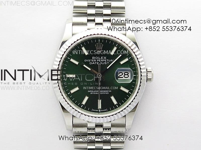 datejust-36mm-126234-ss-apsf-1-1-best-edition-green-dial-stick-markers-on-ss-jubilee-bracelet-sa3235.jpg DateJust 36MM 126234 SS APSF 1:1 Best Edition Green Dial Stick Markers on SS Jubilee Bracelet SA3235 - Image 1