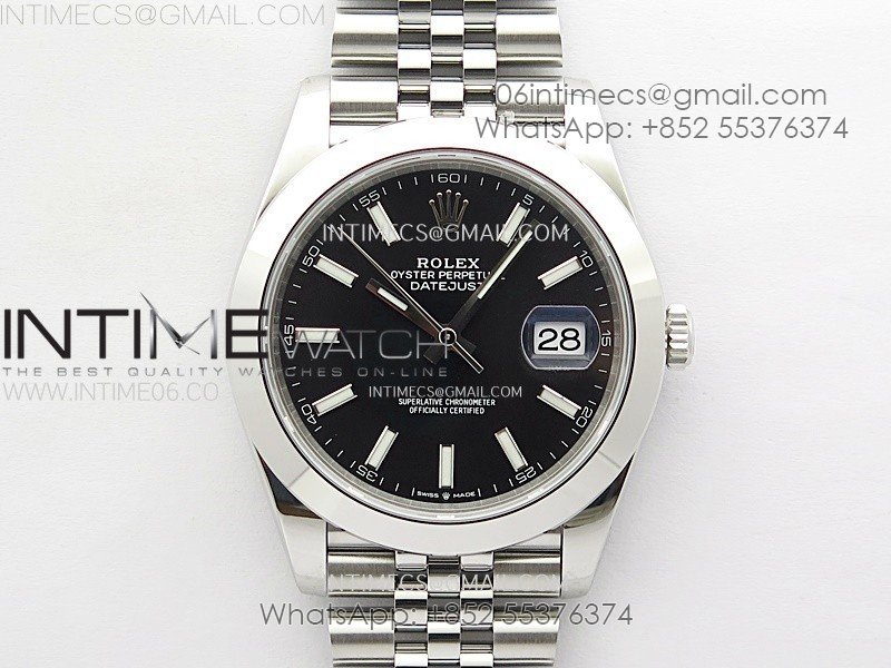 DateJust 41 126300 904L SS VSF 1:1 Best Edition Black Dial on Jubilee Bracelet VS3235