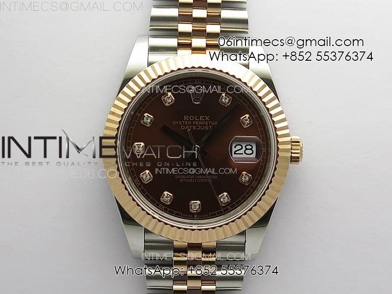 datejust-41-126331-904l-ss-rg-gmf-1-1-best-edition-rrown-dial-crystals-markers-on-jubilee-bracelet-vr3235.jpg DateJust 41 126331 904L SS/RG GMF 1:1 Best Edition Rrown Dial Crystals Markers On Jubilee Bracelet VR3235 - Image 1