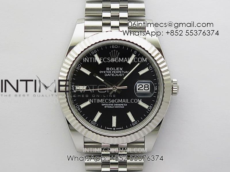 DateJust 41 126334 904L SS V2 VSF 1:1 Best Edition Black Dial Stick Marker On Jubilee Bracelet DD3235