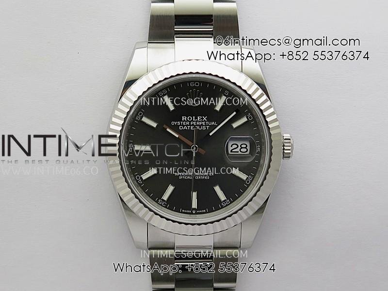 datejust-41-126334-904l-ss-v2-vsf-11-best-edition-gray-dial-stick-marker-on-oyster-bracelet-dd3235.jpg DateJust 41 126334 904L SS V2 VSF 1:1 Best Edition Gray Dial Stick Marker On Oyster Bracelet DD3235 - Image 1