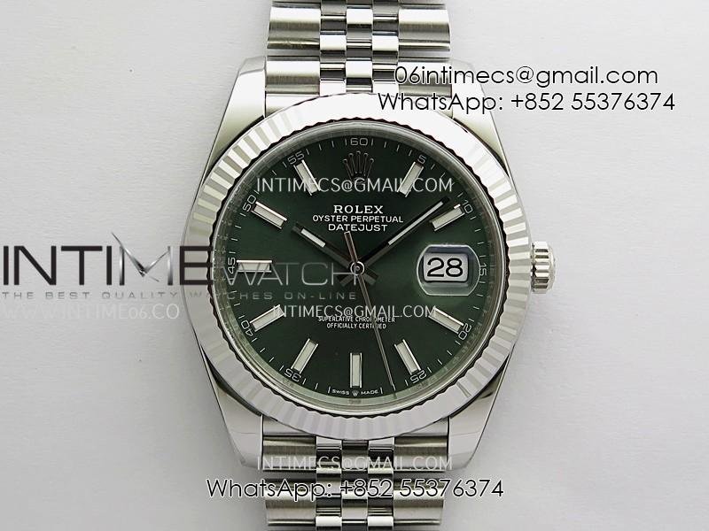 DateJust 41 126334 904L SS VF 1:1 Best Edition Green Dial Stick Marker On Jubilee Bracelet DD3235