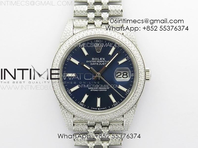 datejust-41-126334-full-paved-diamonds-bp-best-edition-blue-dial-sticks-markers-on-jubilee-bracelet-a2824.jpg DateJust 41 126334 Full Paved Diamonds BP Best Edition Blue Dial Sticks Markers on Jubilee Bracelet A2824 - Image 1