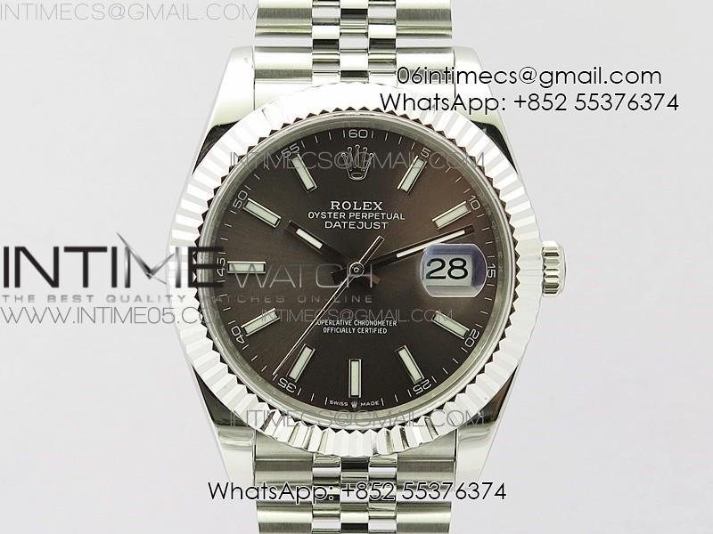 DateJust 41 126334 SS BP 1:1 Best Edition New Version Gray Dial on Jubilee Bracelet