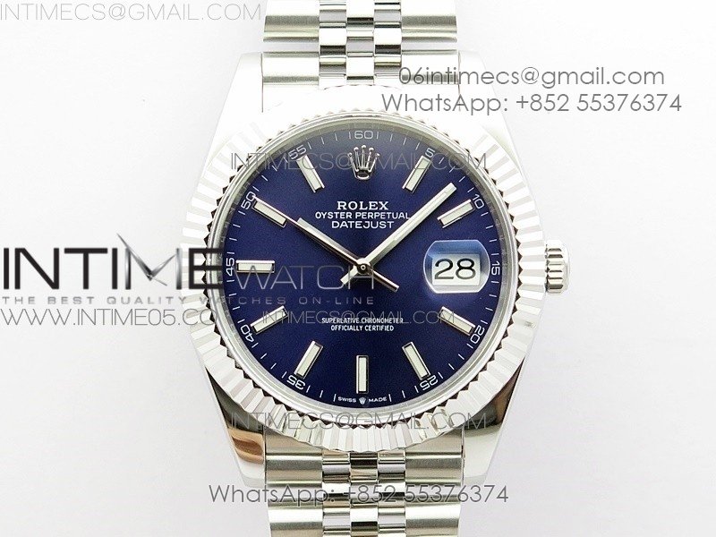 DateJust 41 126334 SS BP 1:1 Best Edition New Version Blue Dial on Jubilee Bracelet
