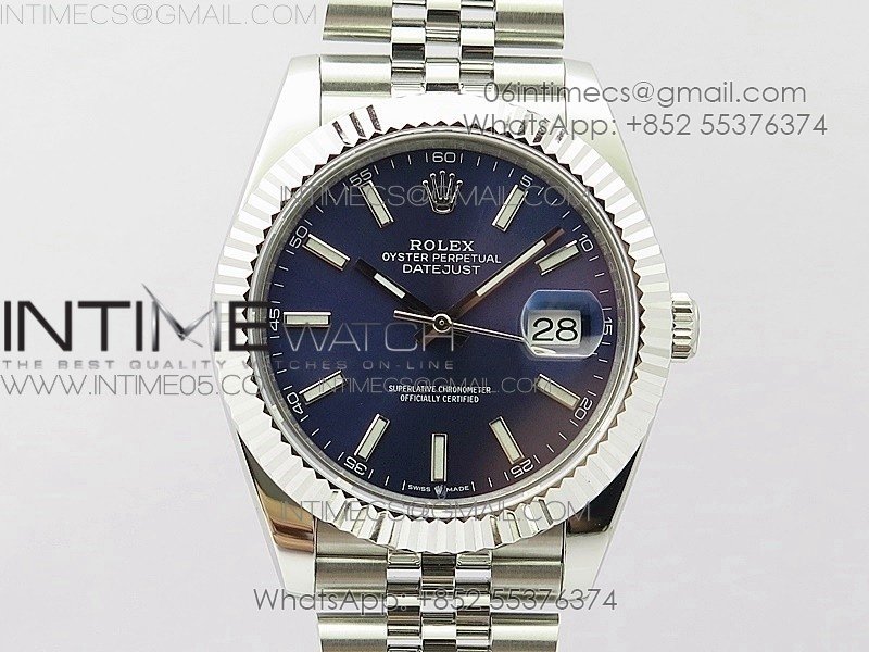 DateJust 41 126334 SS BP 1:1 Best Edition New Version Blue Dial on Jubilee Bracelet