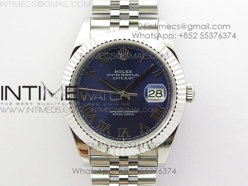 DateJust 41 126334 SS BP 1:1 Best Edition New Version Blue Roman Markers Dial on Jubilee Bracelet