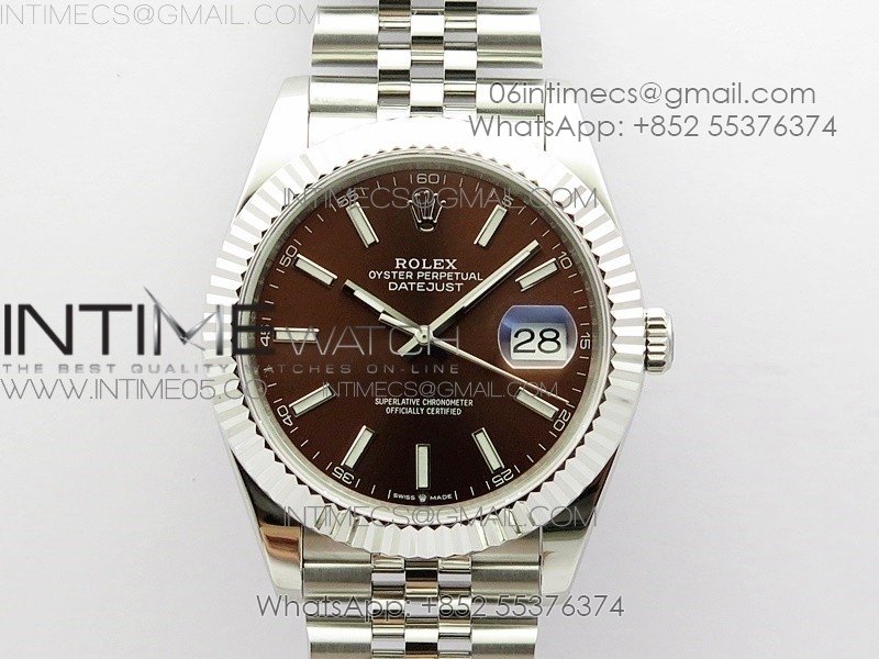 DateJust 41 126334 SS BP 1:1 Best Edition New Version Brown Dial on Jubilee Bracelet