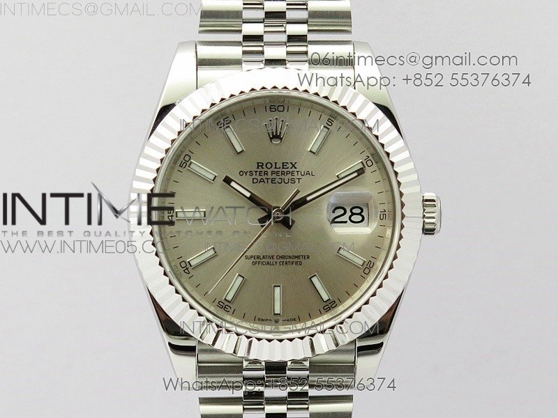 DateJust 41 126334 SS BP 1:1 Best Edition New Version Silver Dial on Jubilee Bracelet