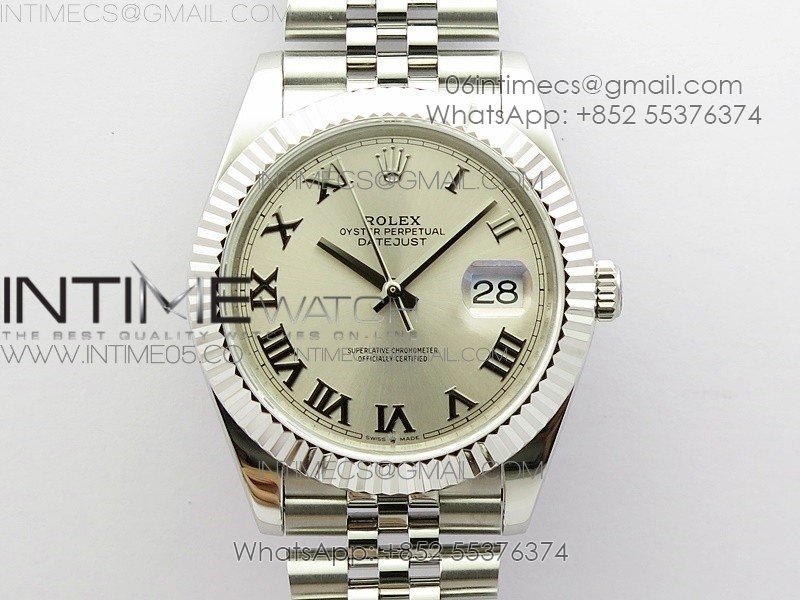 DateJust 41 126334 SS BP 1:1 Best Edition New Version Silver Roman Markers Dial on Jubilee Bracelet