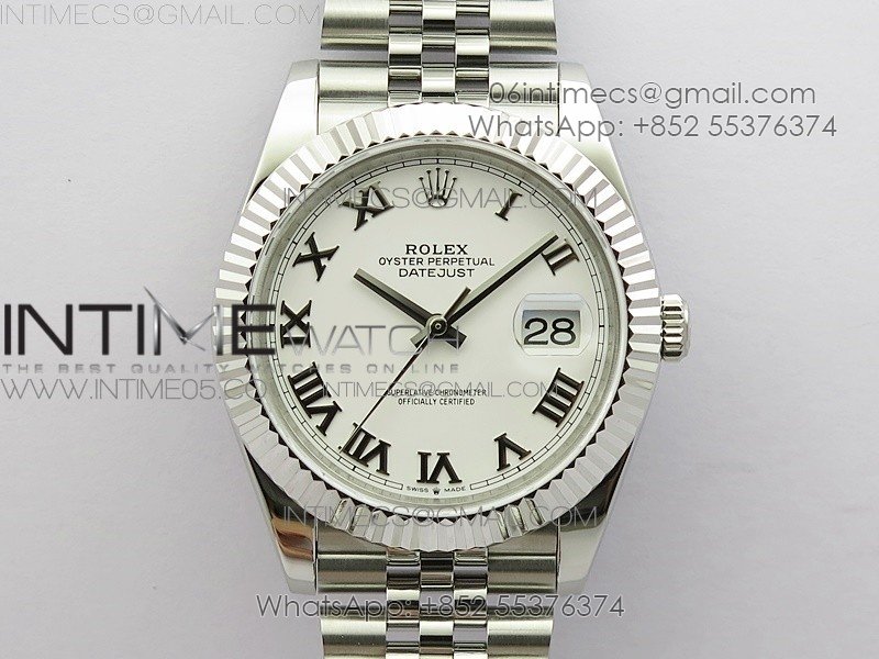 DateJust 41 126334 SS BP 1:1 Best Edition New Version White Roman Markers Dial on Jubilee Bracelet