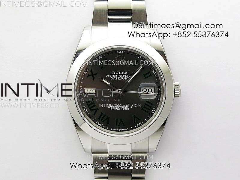 DateJust 41mm 126300 904 SS AR+F V2 1:1 Best Edition Gray Dial Roman Markers on Oyster Bracelet SH3235