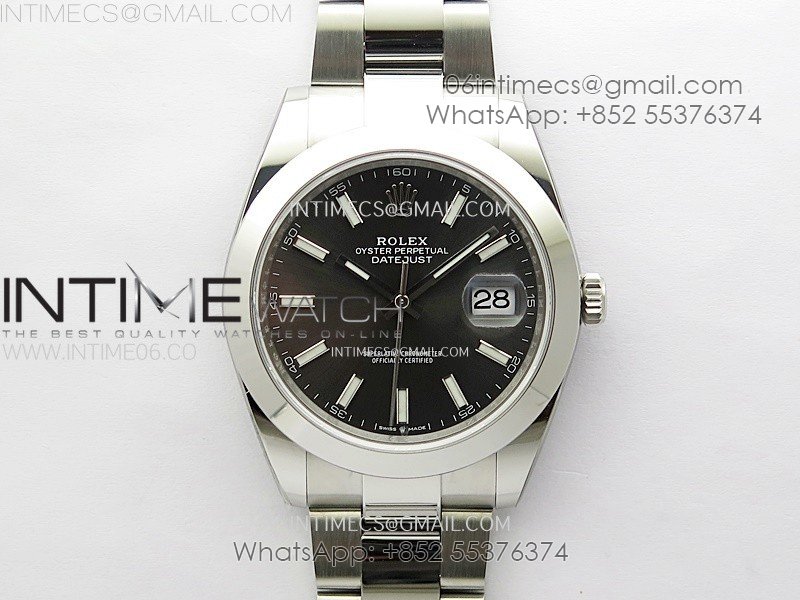 DateJust 41mm 126300 904 SS AR+F V2 1:1 Best Edition Rhodium Dial Sticks Markers on Oyster Bracelet SH3235
