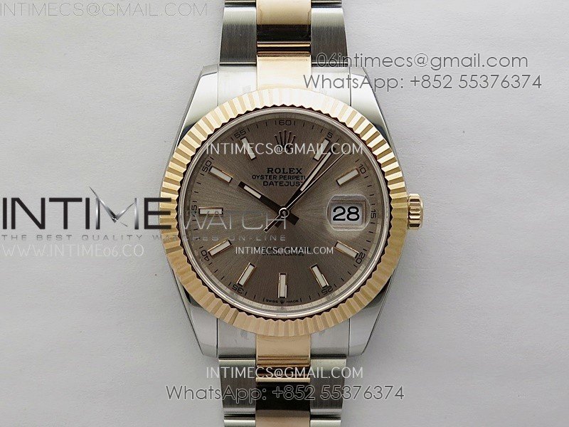 DateJust 41mm 126331 904 SS/RG AR+F 1:1 RG Dial Stick Markers On SS/RG Oyster Bracelet SH3235 V2