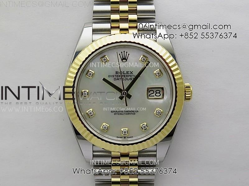 DateJust 41mm 126333 904 SS/YG AR+F 1:1 White MOP Dial Diamond Markers On SS/YG Jubilee Bracelet SH3235 V2