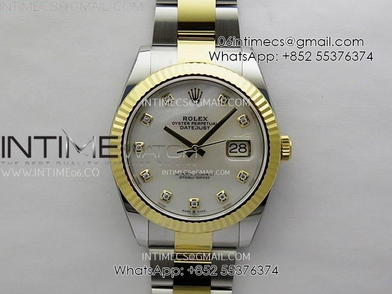 datejust-41mm-126333-904-ss-yg-arf-1-1-white-mop-dial-diamonds-markers-on-ss-yg-oyster-bracelet-sh3235-v2.jpg DateJust 41mm 126333 904 SS/YG AR+F 1:1 White MOP Dial Diamonds Markers On SS/YG Oyster Bracelet SH3235 V2 - Image 1
