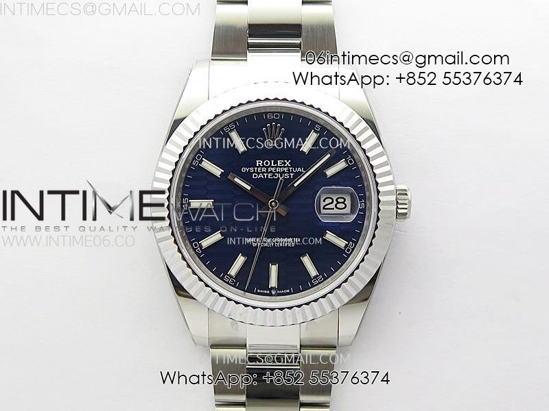 datejust-41mm-126334-904-ss-arf-v2-1-1-best-edition-fluted-bezel-motif-blue-dial-sticks-markers-on-oyster-bracelet-sh3235.jpg DateJust 41mm 126334 904 SS AR+F V2 1:1 Best Edition Fluted Bezel Motif Blue Dial Sticks Markers on Oyster Bracelet SH3235 - Image 1