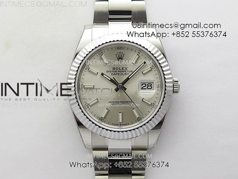 datejust-41mm-126334-904-ss-arf-v2-1-1-best-edition-fluted-bezel-silver-dial-sticks-markers-on-oyster-bracelet-sh3235.jpg DateJust 41mm 126334 904 SS AR+F V2 1:1 Best Edition Fluted Bezel Silver Dial Sticks Markers on Oyster Bracelet SH3235 - Image 1