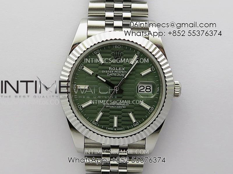datejust-41mm-126334-904-ss-qf-v2-11-best-edition-green-fluted-dial-stick-marker-on-jubilee-bracelet-sh3235.jpg DateJust 41mm 126334 904 SS QF V2 1:1 Best Edition Green Fluted Dial Stick Marker On Jubilee Bracelet SH3235 - Image 1