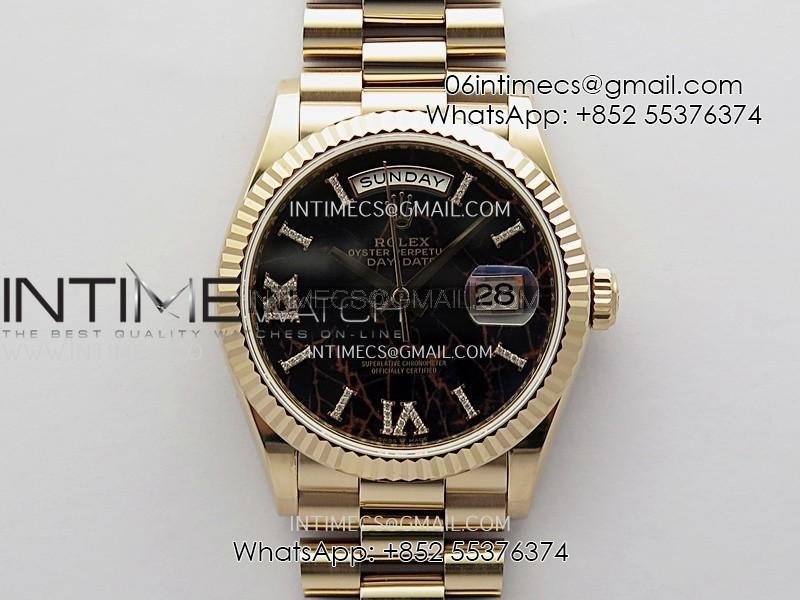 day-date-128238-36mm-rg-kf-1-1-best-edition-black-dial-dialmond-marker-on-president-bracelet-a2836-gain-weight.jpg Day Date 128238 36mm RG KF 1:1 Best Edition Black Dial Diamond Marker On President Bracelet A2836 (Gain Weight) - Image 1