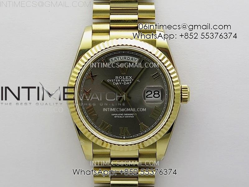 day-date-128238-gain-weight-yg-qf-1-1-best-edition-gray-dial-roman-markers-on-yg-president-bracelet.jpg Day Date 128238 Gain Weight YG QF 1:1 Best Edition Gray Dial Roman Markers on YG President Bracelet - Image 1