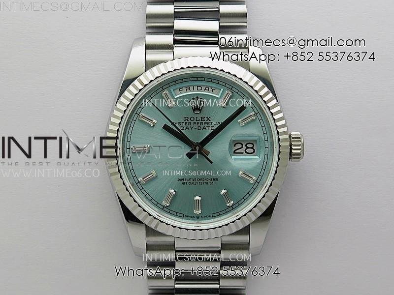 day-date-128239-gain-weight-ss-qf-1-1-best-edition-ice-blue-dial-diamond-markers-on-ss-president-bracelet.jpg Day Date 128239 Gain Weight SS QF 1:1 Best Edition Ice Blue Dial Diamond Markers on SS President Bracelet - Image 1