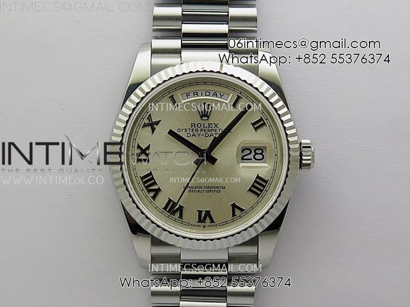 day-date-128239-gain-weight-ss-qf-1-1-best-edition-silver-dial-roman-markers-on-ss-president-bracelet.jpg Day Date 128239 Gain Weight SS QF 1:1 Best Edition Silver Dial Roman Markers on SS President Bracelet - Image 1