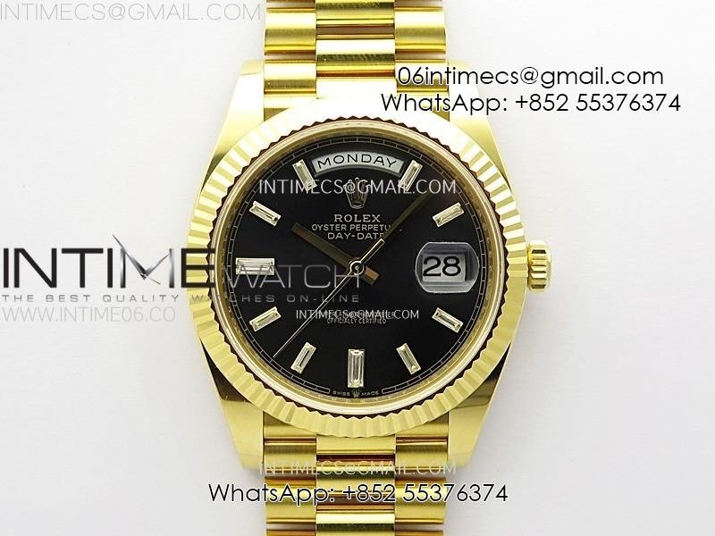 day-date-228235-40mm-904l-yg-1-1-arf-best-edition-black-dial-t-diamonds-markers-on-yg-president-bracelet-sa3255.jpg Day Date 228238 40mm 904L YG 1:1 AR+F Best Edition Black Dial T Diamonds Markers on YG President Bracelet SA3255 - Image 1